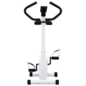 vidaXL Exercise Bike with Belt Resistance White