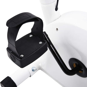 vidaXL Exercise Bike with Belt Resistance White