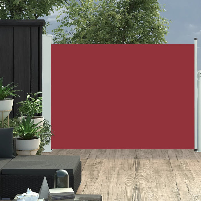 vidaXL Patio Retractable Side Awning 120x500 cm Red