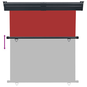 vidaXL Balcony Side Awning 165x250 cm Red