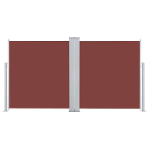 vidaXL Retractable Side Awning Brown 100x600 cm