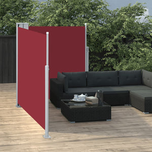 vidaXL Retractable Side Awning Red 160x600 cm