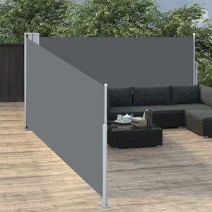 vidaXL Retractable Side Awning Anthracite 120x1000 cm