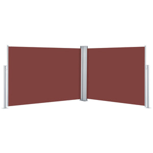 vidaXL Retractable Side Awning Brown 120x1000 cm