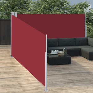 vidaXL Retractable Side Awning Red 140x1000 cm