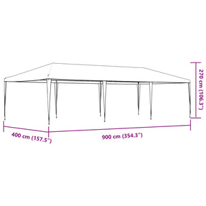 vidaXL Professional Party Tent 4x9 m Green 90 g/m²