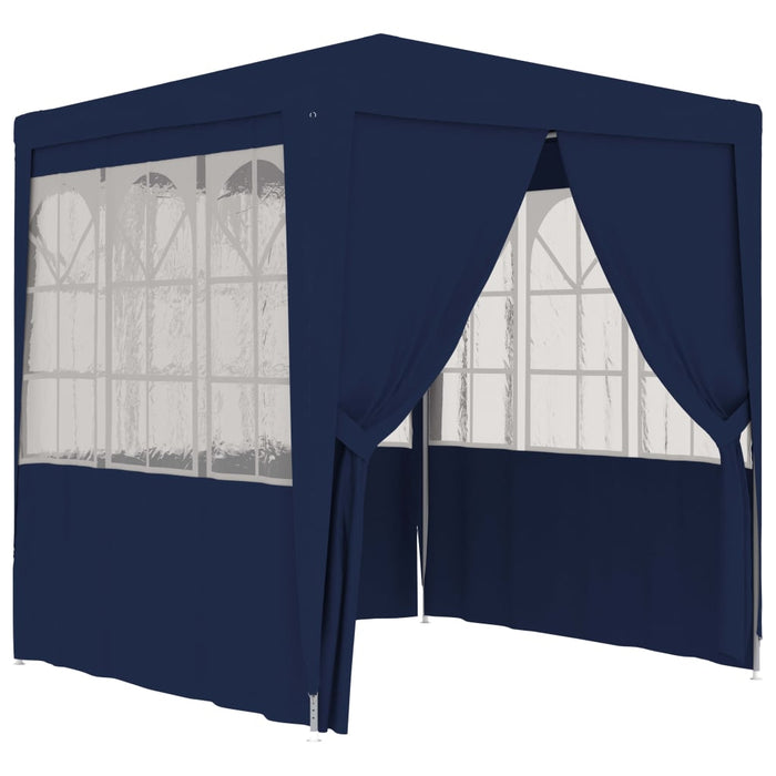 vidaXL Professional Party Tent with Side Walls 2.5x2.5 m Blue 90 g/m²