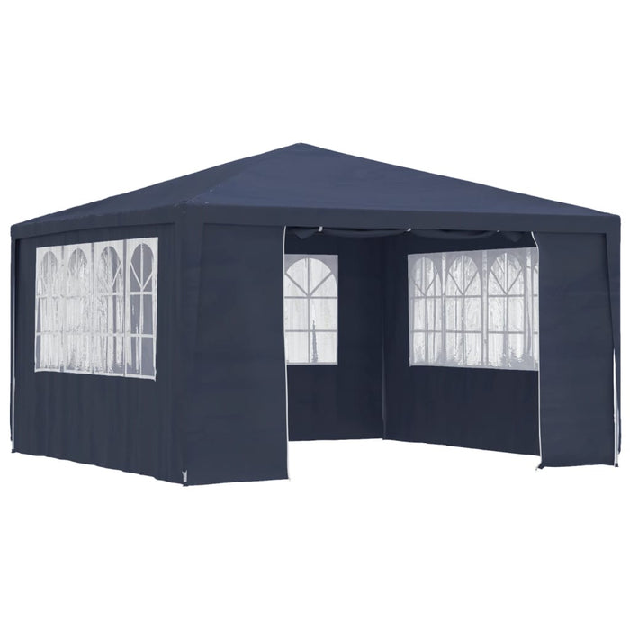 vidaXL Professional Party Tent with Side Walls 4x4 m Blue 90 g/m?