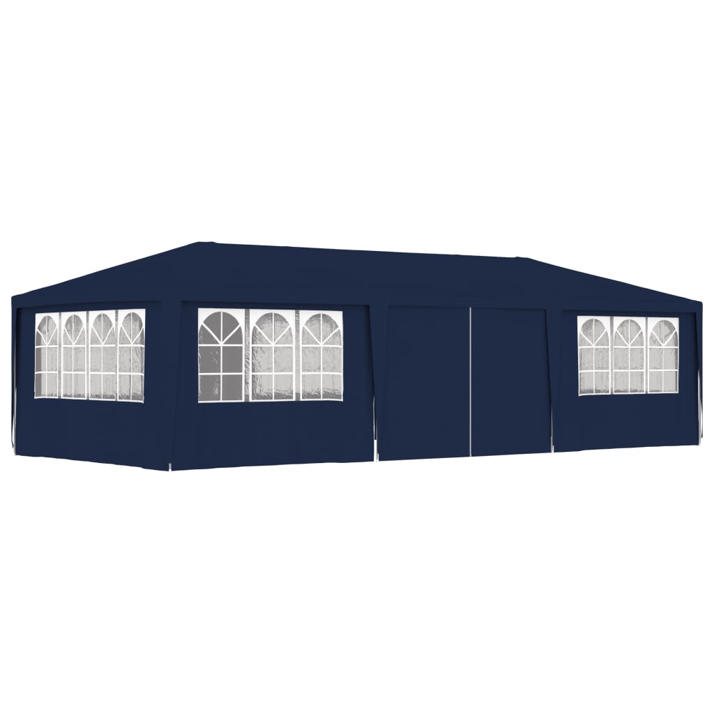 vidaXL Professional Party Tent with Side Walls 4x9 m Blue 90 g/m?