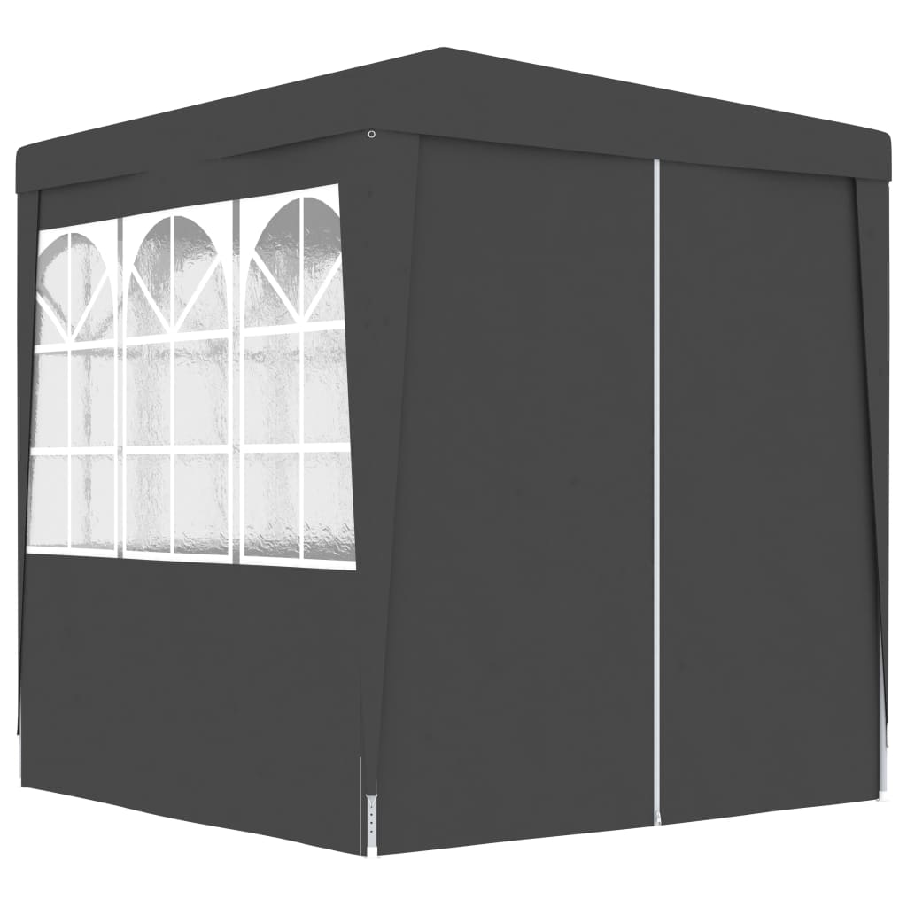 vidaXL Professional Party Tent with Side Walls 2x2 m Anthracite 90 g/m?