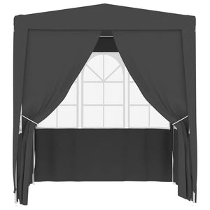 vidaXL Professional Party Tent with Side Walls 2x2 m Anthracite 90 g/m?