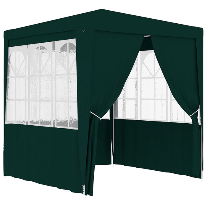 vidaXL Professional Party Tent with Side Walls 2.5x2.5 m Green 90 g/m²