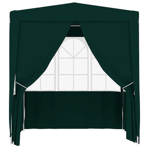 vidaXL Professional Party Tent with Side Walls 2.5x2.5 m Green 90 g/m²