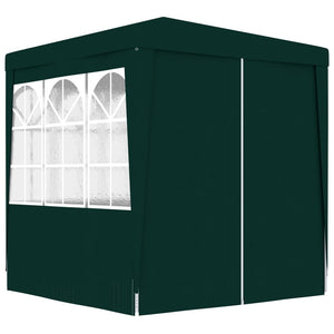 vidaXL Professional Party Tent with Side Walls 2.5x2.5 m Green 90 g/m²