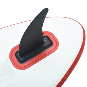 vidaXL Inflatable Stand Up Paddleboard with Sail Set Red and White