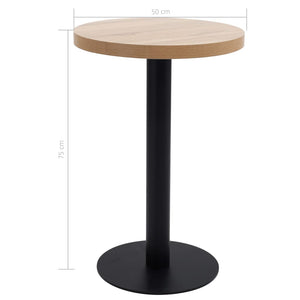 vidaXL Bistro Table Light Brown 50 cm MDF