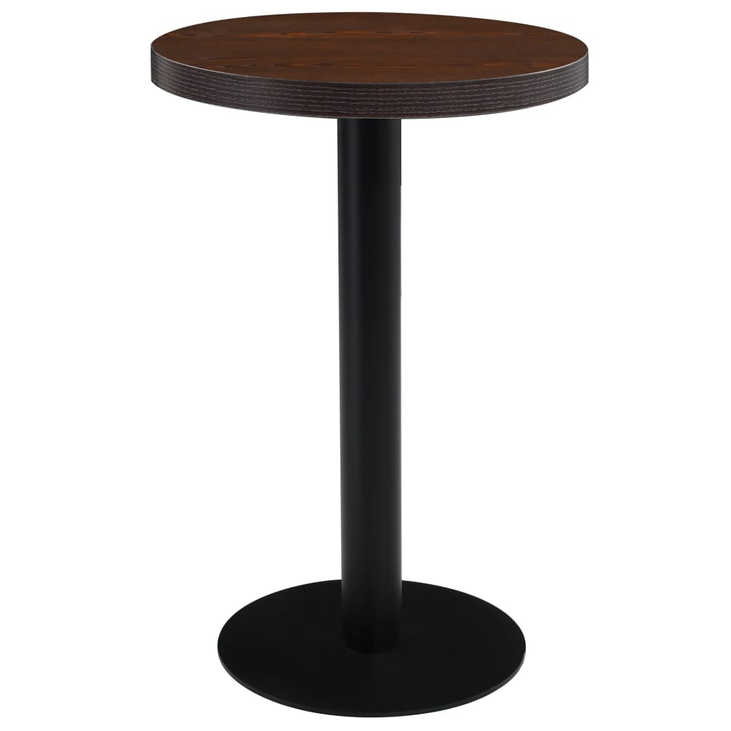 vidaXL Bistro Table Dark Brown 50 cm MDF