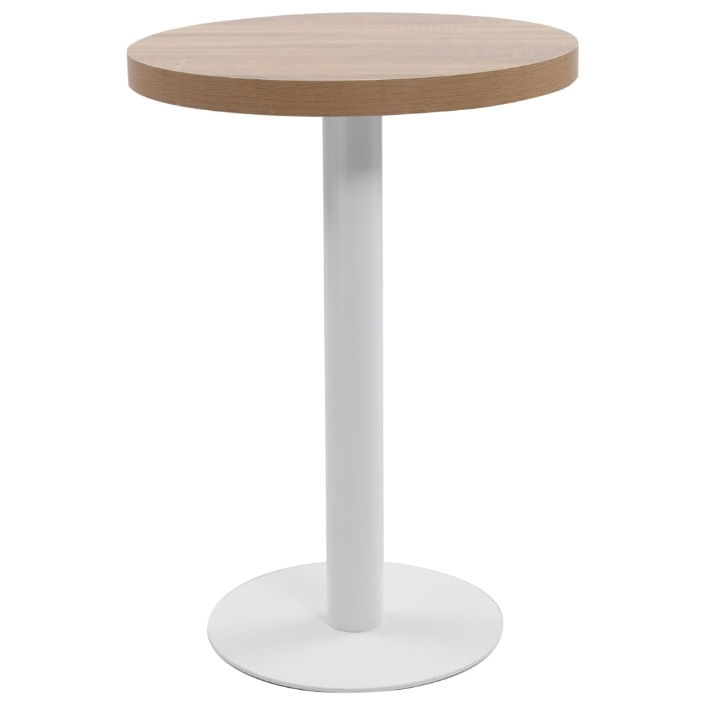 vidaXL Bistro Table Light Brown 60 cm MDF