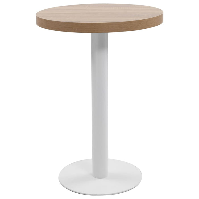 vidaXL Bistro Table Light Brown 60 cm MDF