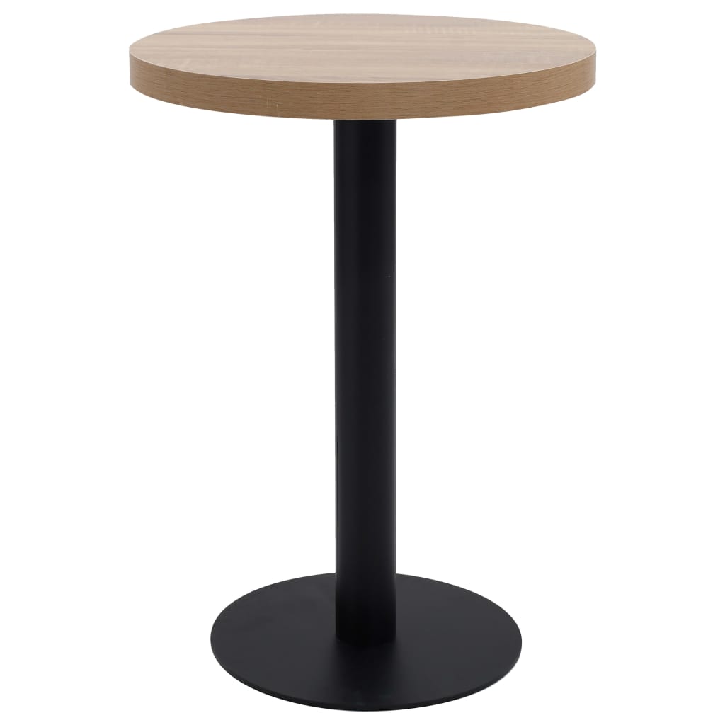 vidaXL Bistro Table Light Brown 60 cm MDF