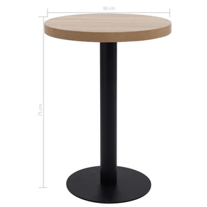 vidaXL Bistro Table Light Brown 60 cm MDF