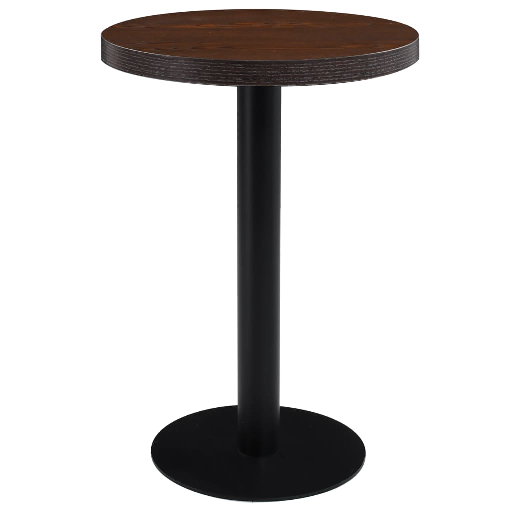 vidaXL Bistro Table Dark Brown 60 cm MDF