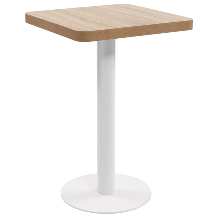 vidaXL Bistro Table Light Brown 50x50 cm MDF