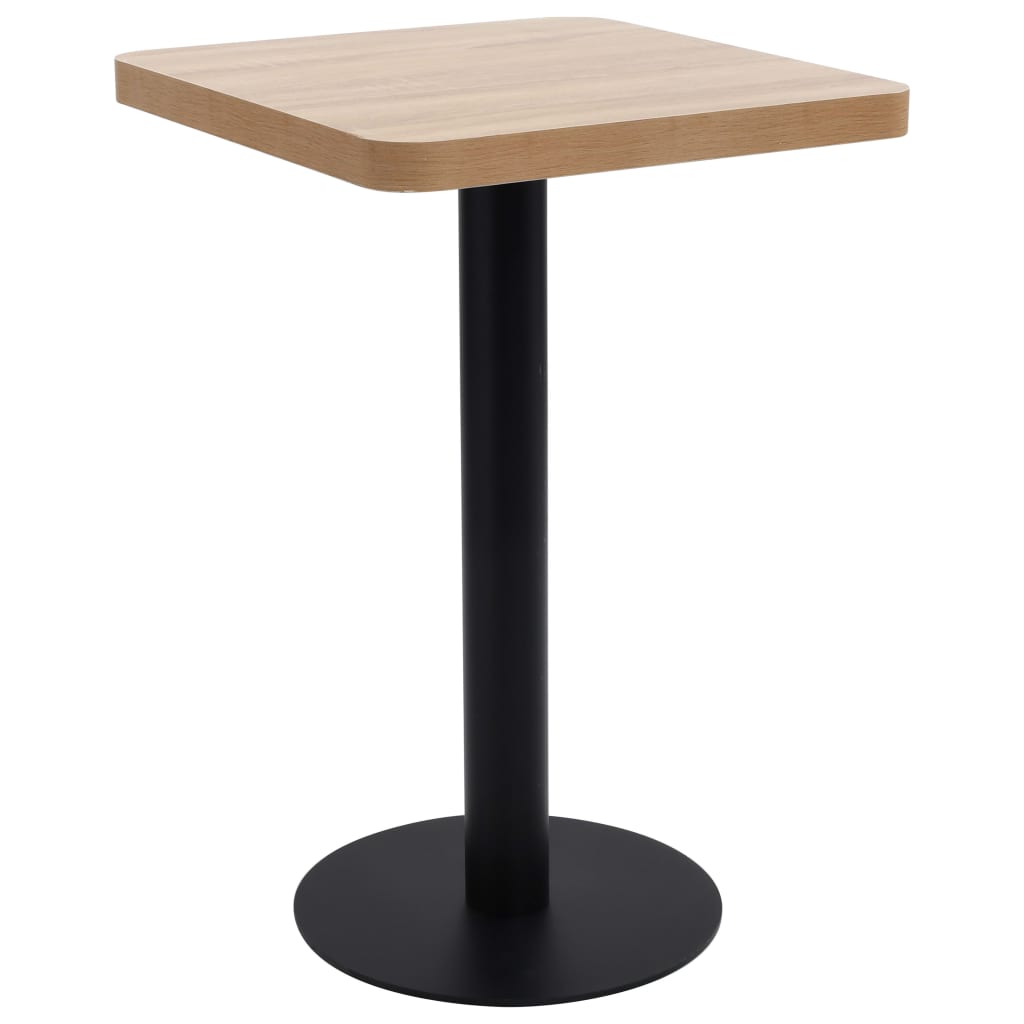 vidaXL Bistro Table Light Brown 50x50 cm MDF