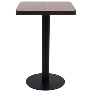 vidaXL Bistro Table Dark Brown 50x50 cm MDF