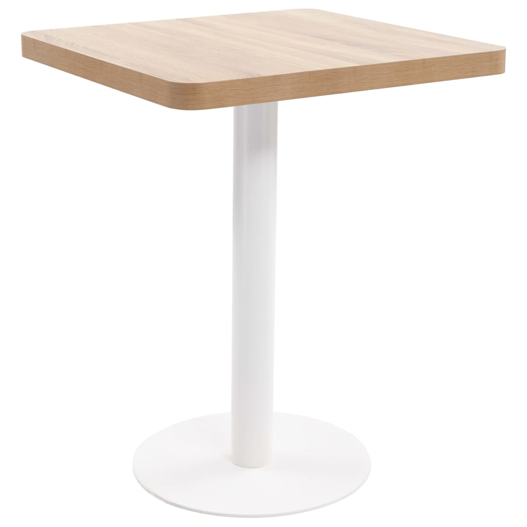 vidaXL Bistro Table Light Brown 60X60 cm MDF