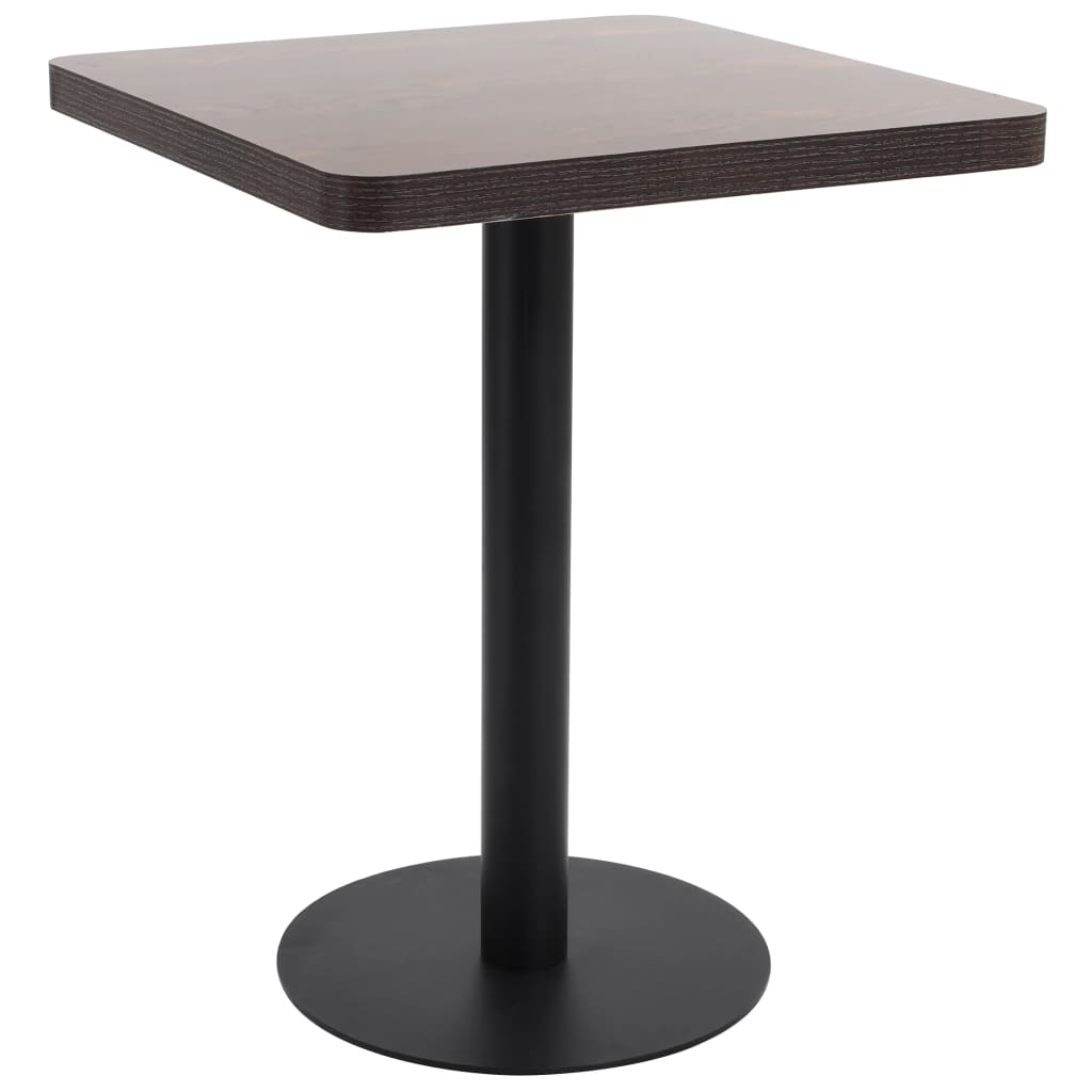 vidaXL Bistro Table Dark Brown 60X60 cm MDF