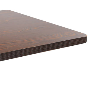 vidaXL Bistro Table Dark Brown 80X80 cm MDF