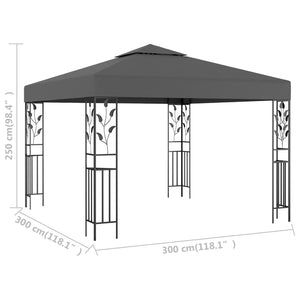 vidaXL Gazebo 3x3 m Anthracite