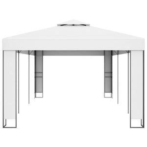 vidaXL Gazebo with Double Roof 3x6 m White