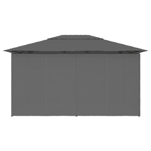 vidaXL Garden Marquee with Curtains 4x3 m Anthracite