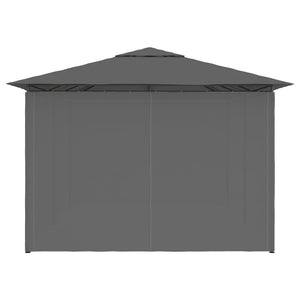 vidaXL Garden Marquee with Curtains 4x3 m Anthracite