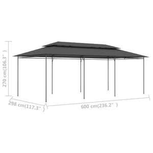 vidaXL Gazebo 600x298x270 cm Anthracite