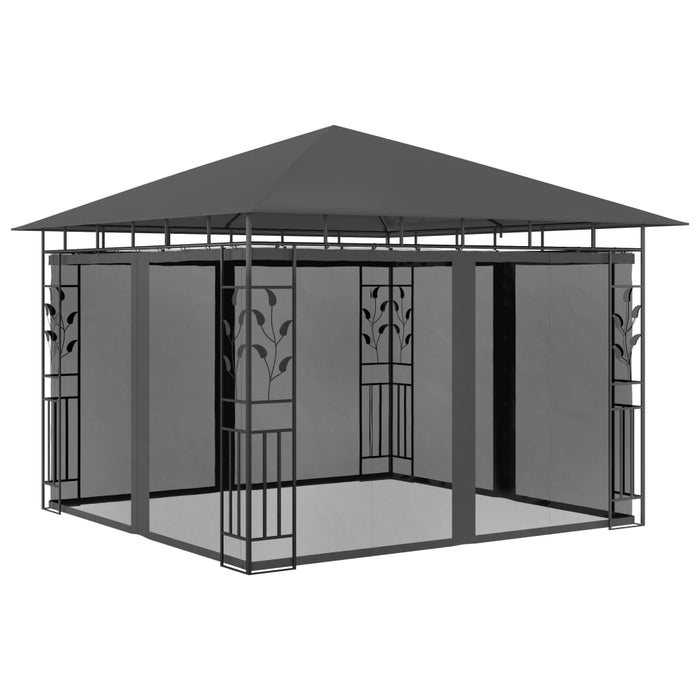 vidaXL Gazebo with Mosquito Net 3x3x2.73 m Anthracite 180 g/m²