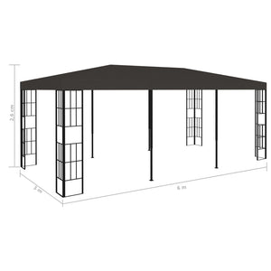 vidaXL Gazebo 3x6 m Anthracite