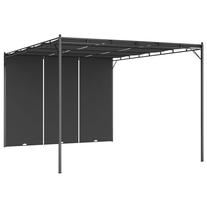 vidaXL Garden Gazebo with Side Curtain 4x3x2.25 m Anthracite