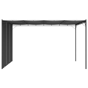 vidaXL Garden Gazebo with Side Curtain 4x3x2.25 m Anthracite