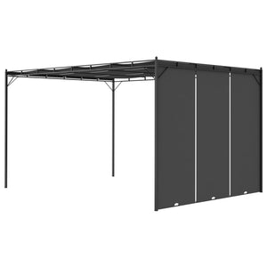 vidaXL Garden Gazebo with Side Curtain 4x3x2.25 m Anthracite