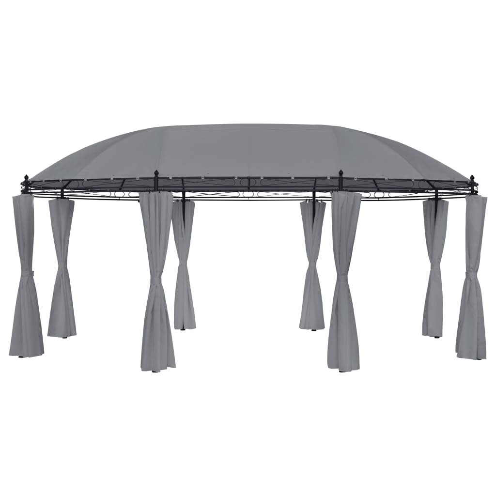 vidaXL Gazebo with Curtains 520x349x255 cm Anthracite