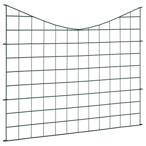 vidaXL Lower Arch Garden Fence Set 77.5x64 cm Green