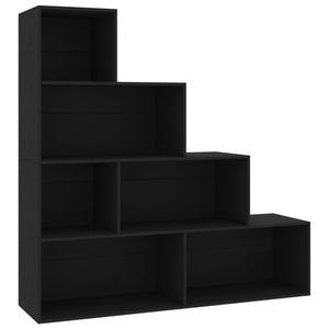 vidaXL Book Cabinet/Room Divider Black 155x24x160 cm Engineered Wood