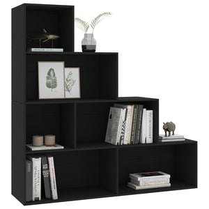 vidaXL Book Cabinet/Room Divider Black 155x24x160 cm Engineered Wood