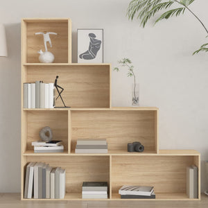 vidaXL Book Cabinet/Room Divider Sonoma Oak 155x24x160 cm Engineered Wood