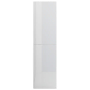 vidaXL Book Cabinet/Room Divider High Gloss White 155x24x160 cm Engineered Wood