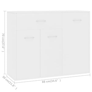 vidaXL Sideboard White 88x30x70 cm Engineered Wood