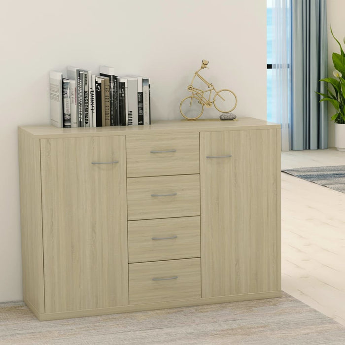 vidaXL Sideboard Sonoma Oak 88x30x65 cm Engineered Wood